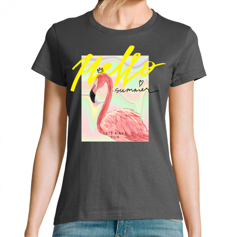 Face HELLO SUMMER - T-SHIRT FEMME