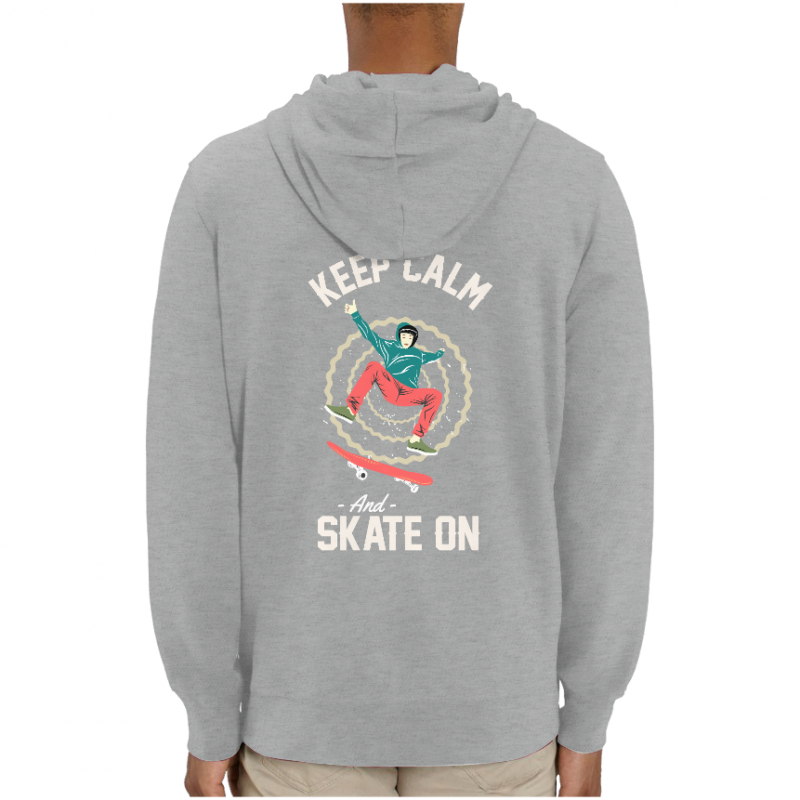 SWEATSHIRT KEEP CALM AND SKATE ON UNISEXE