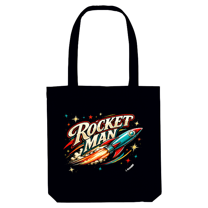 TOTE BAG KLASSS "ROCKET MAN"  style Vintage 