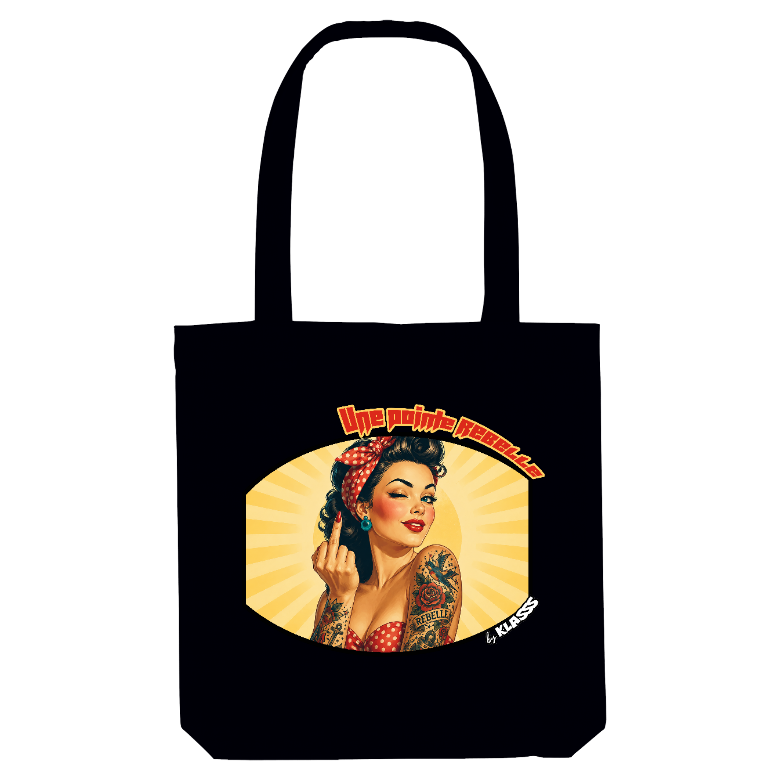 TOTE BAG KLASSS VINTAGE PIN-UP "UNE POINTE REBELLE"