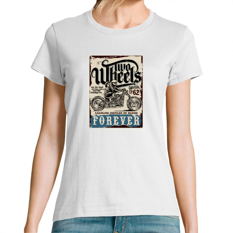 T-SHIRT TWO WHEELS FOREVER FEMME