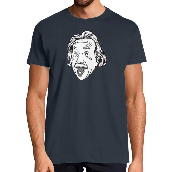 Face T-SHIRT CRAZY EINSTEIN HOMME