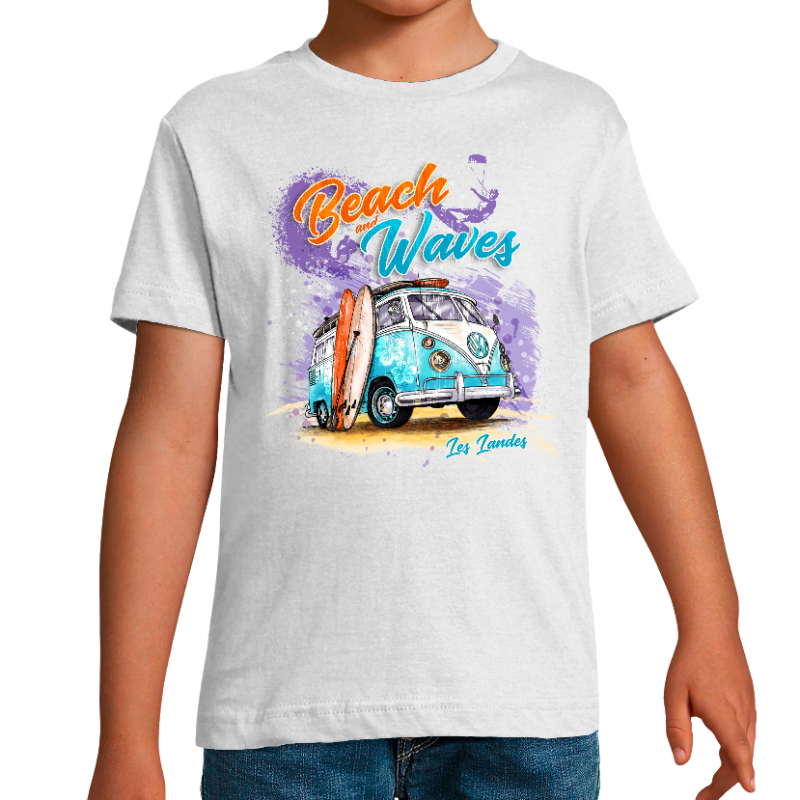BEACH AND WAVES - T-SHIRT ENFANT