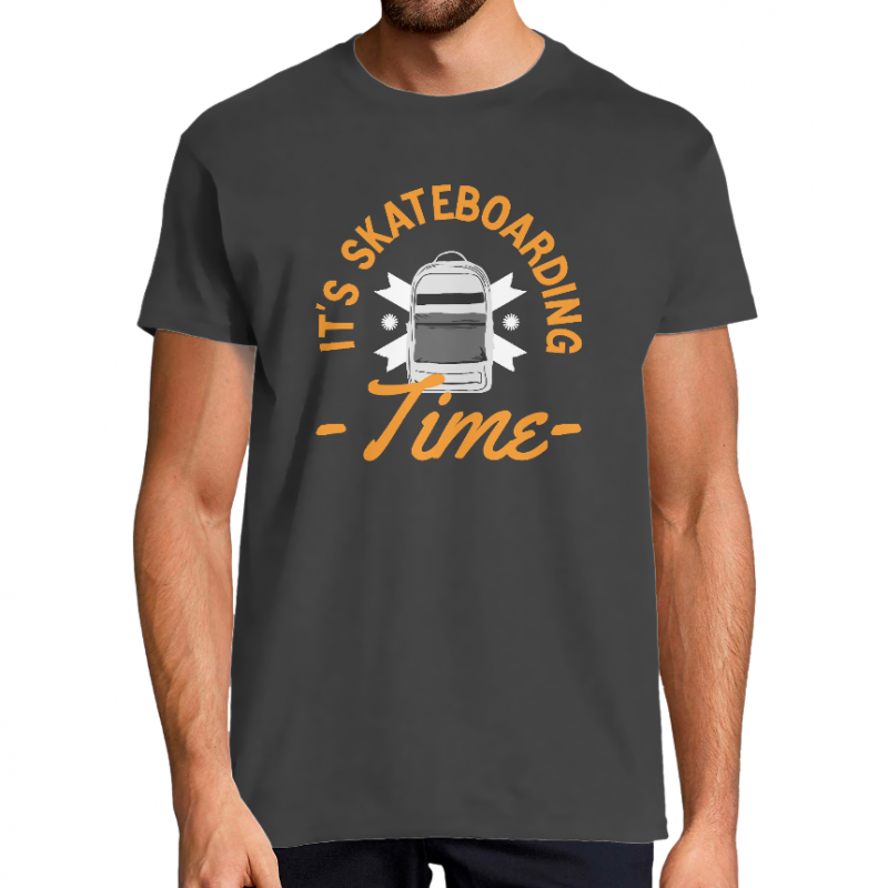 T-SHIRT IT'S SKATEBOARDING TIME HOMME