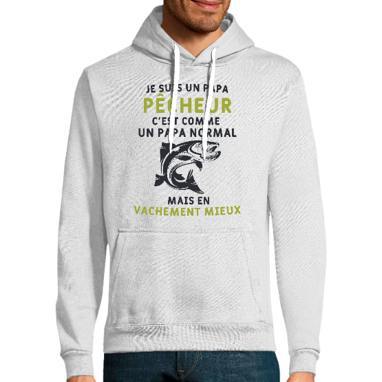 SweatShirt " Je suis un papa Pêcheur"