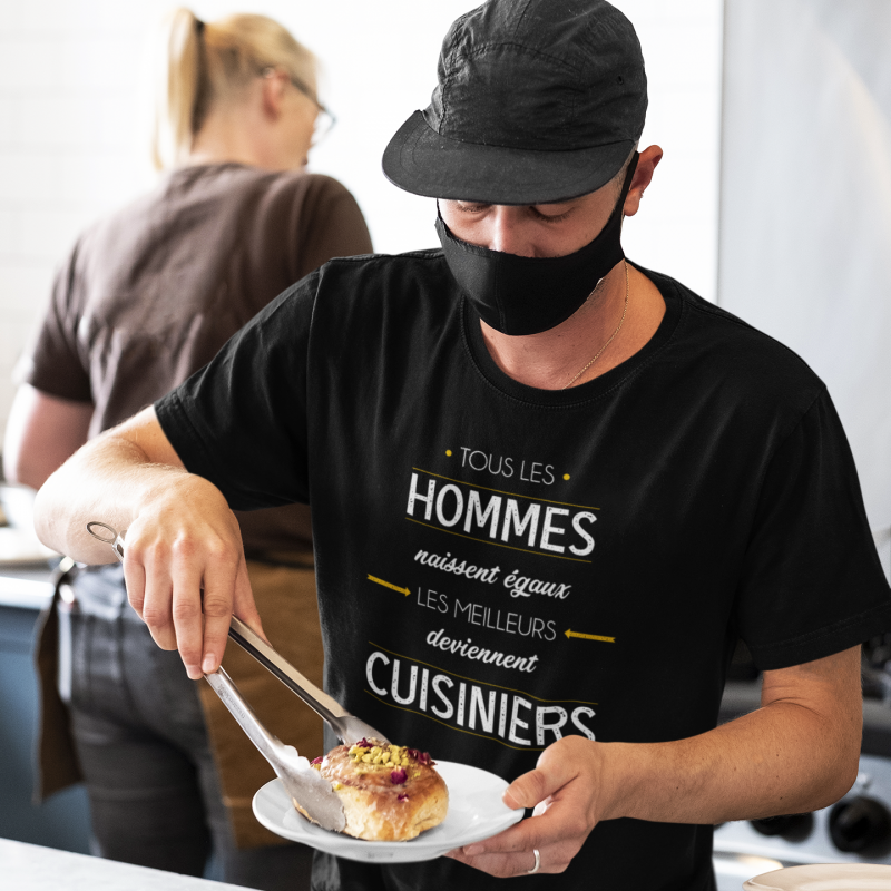 T-SHIRT MÉTIER LES MEILLEURS DEVIENNENT CUISINIERS
