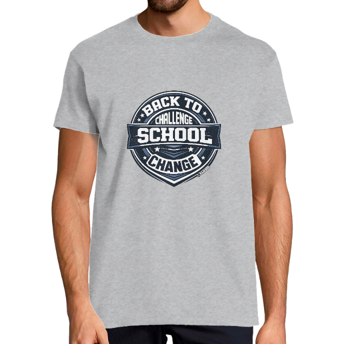 T-SHIRT HOMME KLASSS "BACK TO SCHOOL" col rond 190 gr