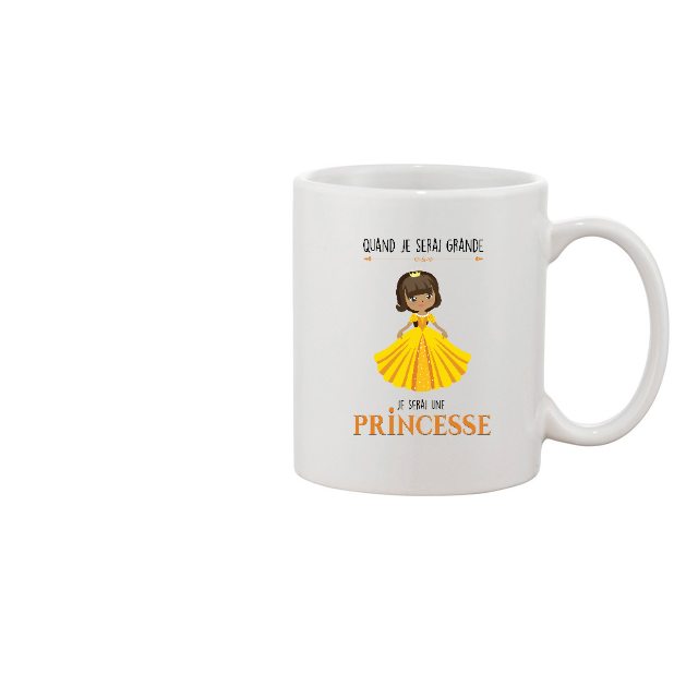 Face PRINCESSE ROBE JAUNE - MUG