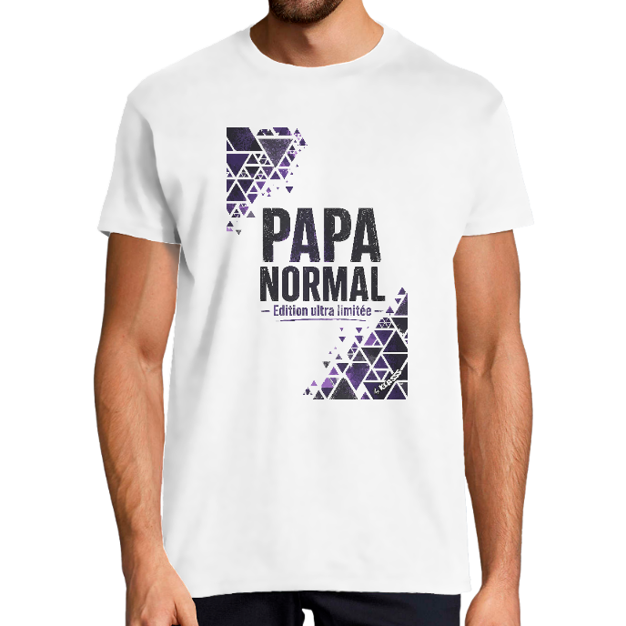 T-shirt Homme "PAPA NORMAL Design" KLASSS col rond 190 gr gr