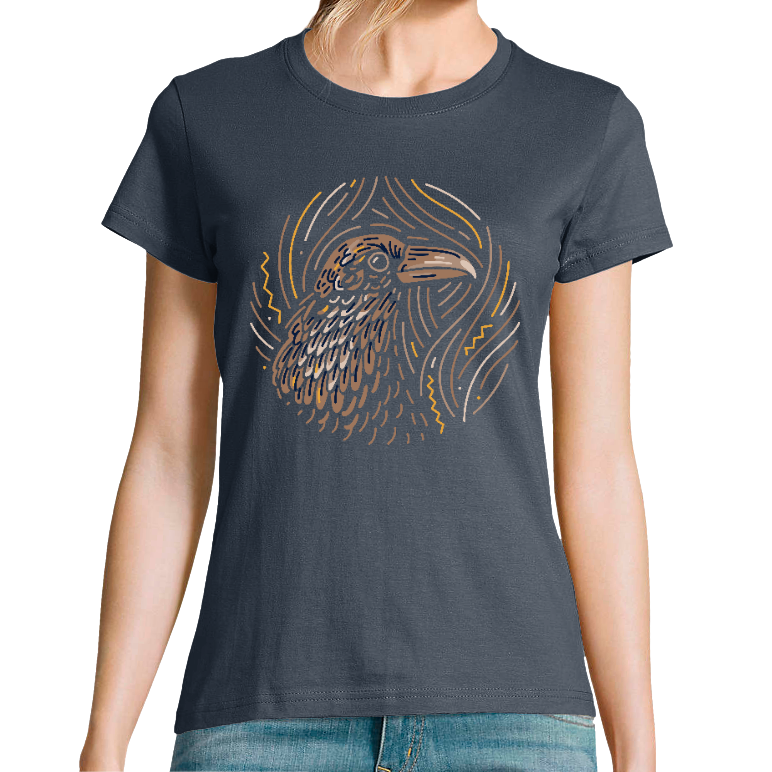 T-SHIRT FEMME - NATIVE AMERICAN RAVEN 