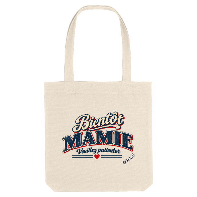 TOTE BAG KLASSS "Bientôt Mamie", Style Vintage et humour