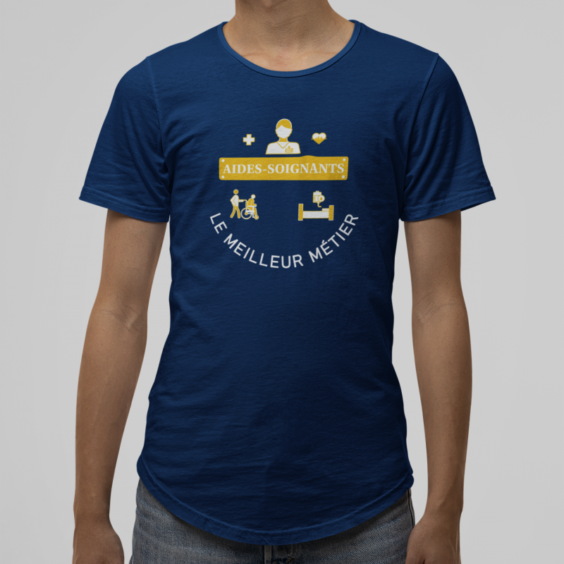 T-SHIRT AIDE SOIGNANTS LE MEILLEUR MÉTIER POUR HOMME