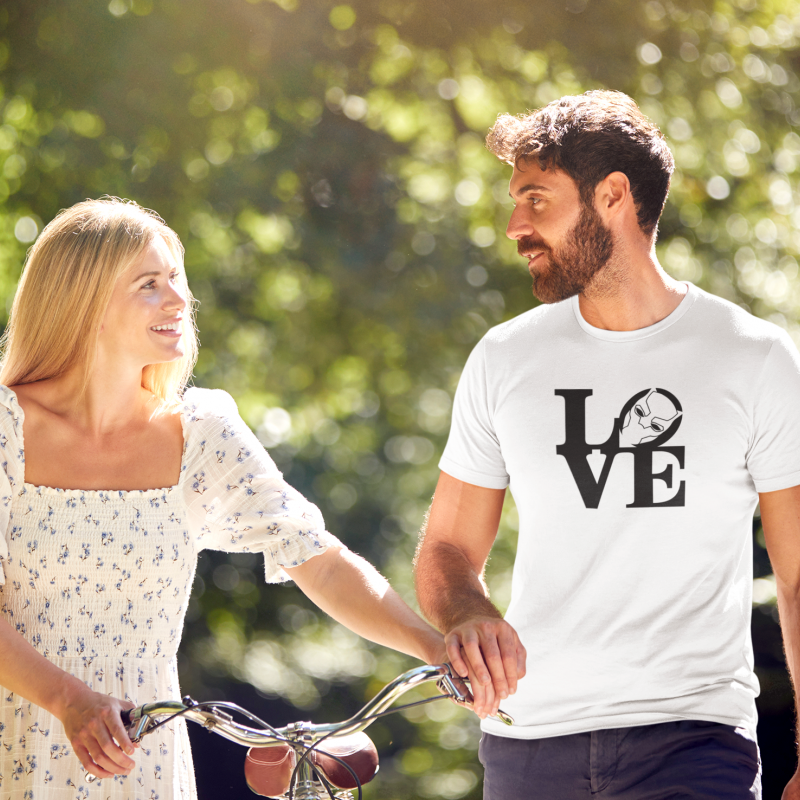 T-SHIRT BLACK PANTHER LOVE HOMME