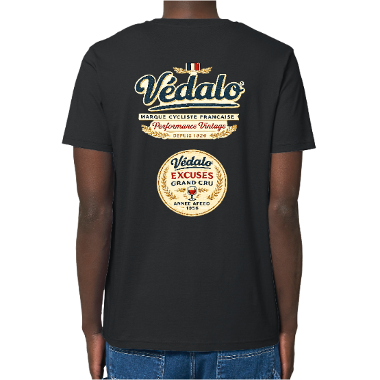 T-shirt Bio Homme Védalo – Excuses Grand Cru | Humour Cyclisme