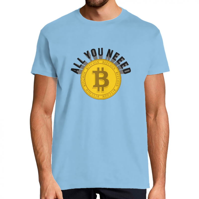 T-SHIRT BITCOIN ALL YOU NEED HOMME