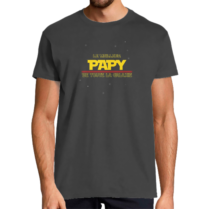Face T-SHIRT MEILLEUR PAPY DE LA GALAXIE