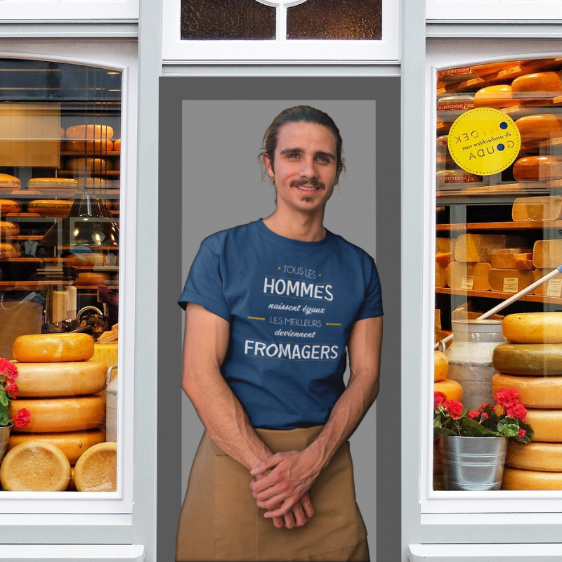 T-SHIRT MÉTIER LES MEILLEURS DEVIENNENT FROMAGERS