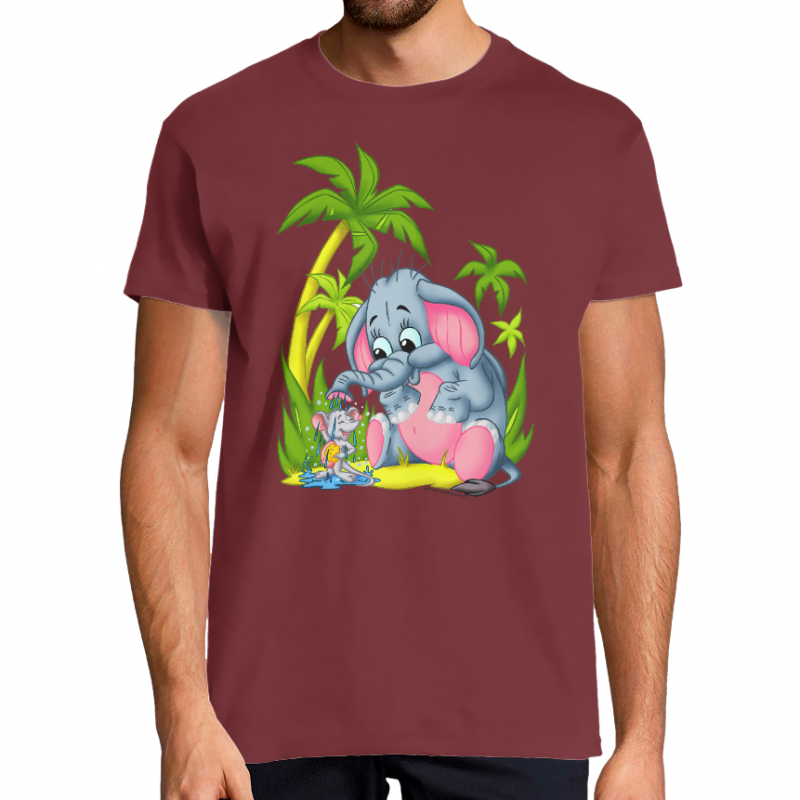 T-SHIRT ÉLÉPHANT ET SOURIS