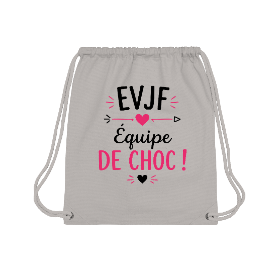 Sac à dos cordelettes EVJF – Équipe de Choc – Enterrement de Vie de Jeune Fille