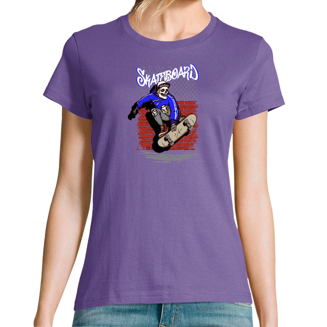 Face T-SHIRT JUMP SKATE FEMME