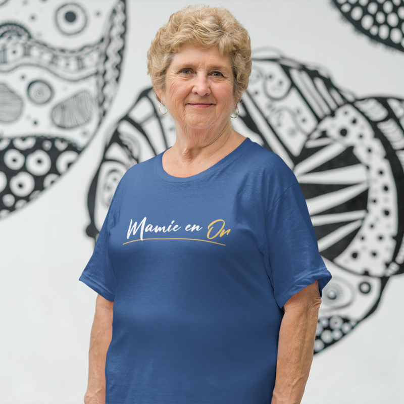 T-shirt mamie en or