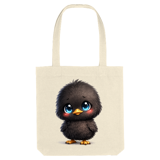 Tote Bag Poussin Noir Adorable – Sac Cabas Printemps
