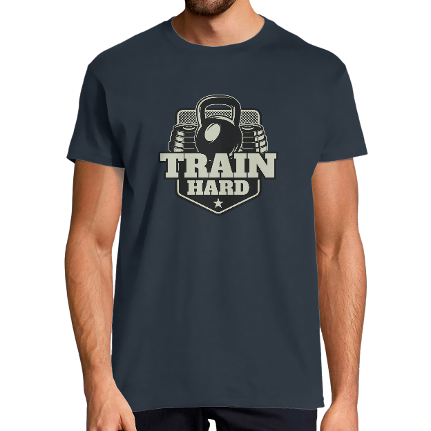 T-SHIRT TRAIN HARD HOMME