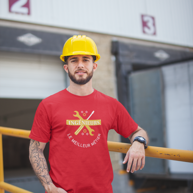 T-SHIRT INGENIEURS LE MEILLEUR MÉTIER POUR HOMME