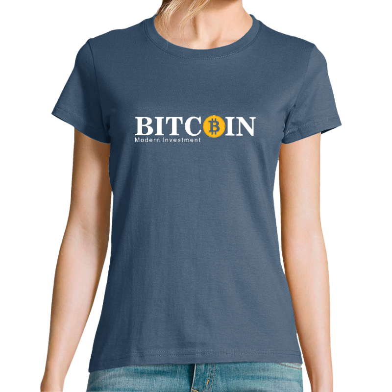 T-SHIRT BITCOIN MODERN INVESTMENT FEMME
