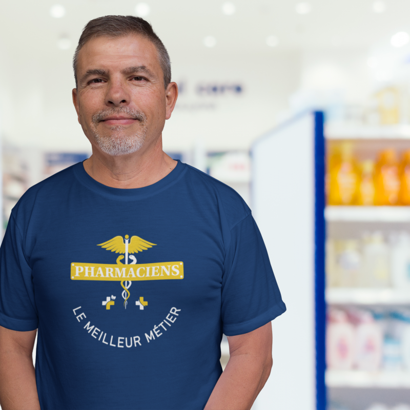 T-SHIRT PHARMACIENS LE MEILLEUR MÉTIER POUR HOMME