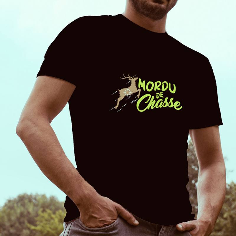 T-Shirt Homme Mordu de Chasse