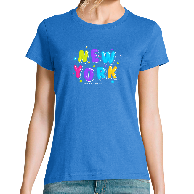 T-SHIRT NEW YORK BUBBLE FEMME 