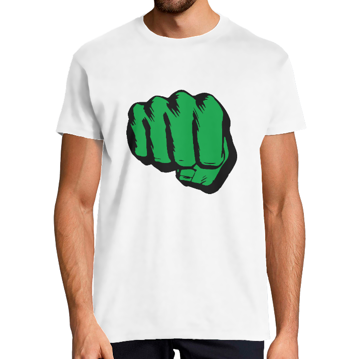 T-SHIRT POING VERT HOMME