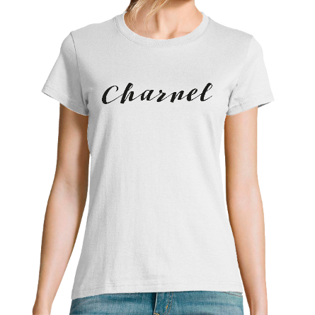Face T-SHIRT BLANC CHARNEL