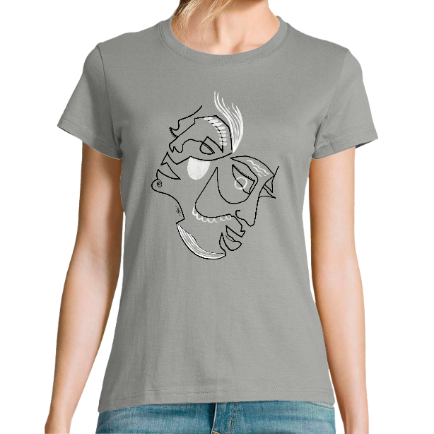 Face DOUBLE VISAGE NOIR ET BLANC