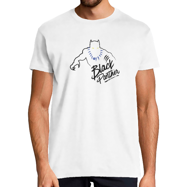 T-SHIRT BLACK PANTHER HOMME