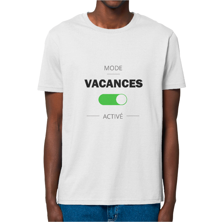 T-shirt Homme Bio – Mode Vacances Activé