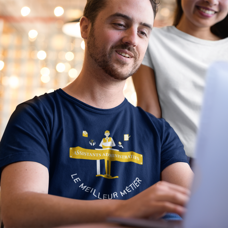 T-SHIRT ASSISTANTS ADMINISTRATIFS LE MEILLEUR MÉTIER POUR HOMME