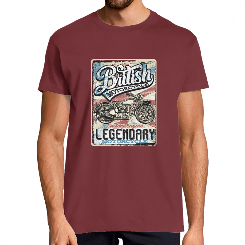 T-SHIRT BTITISH MOTORCYCLE HOMME