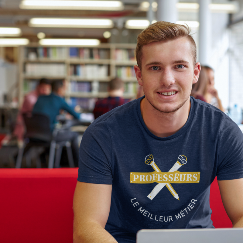 T-SHIRT PROFESSEURS LE MEILLEUR MÉTIER POUR HOMME
