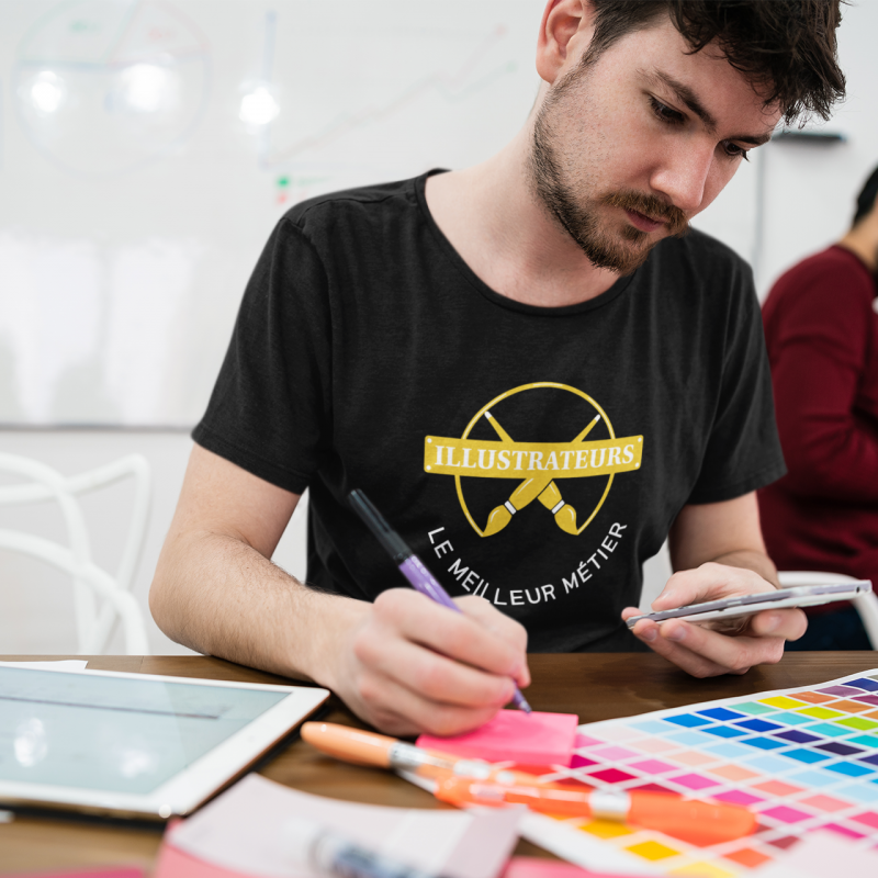 T-SHIRT ILLUSTRATEURS LE MEILLEUR MÉTIER POUR HOMME