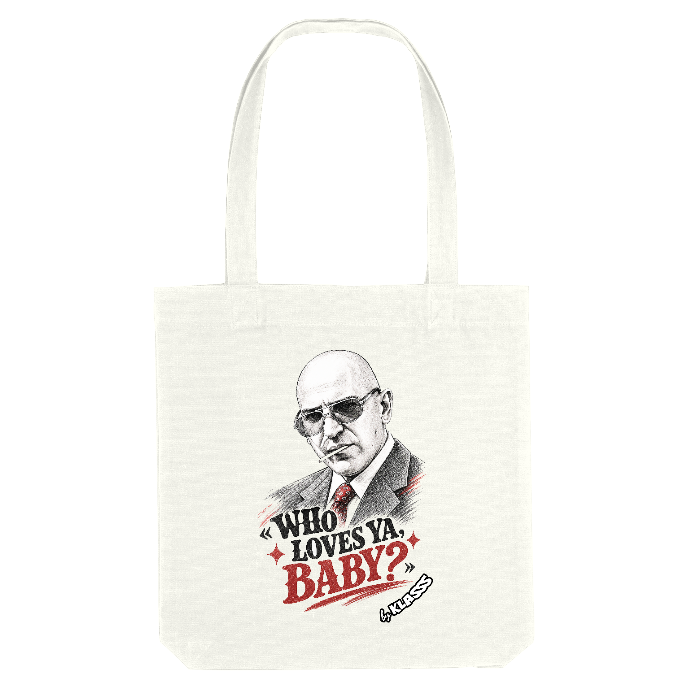 TOTE BAG KLASSS Série TV KOJAK "WHO LOVES YA, BABY ?" Style Vintage