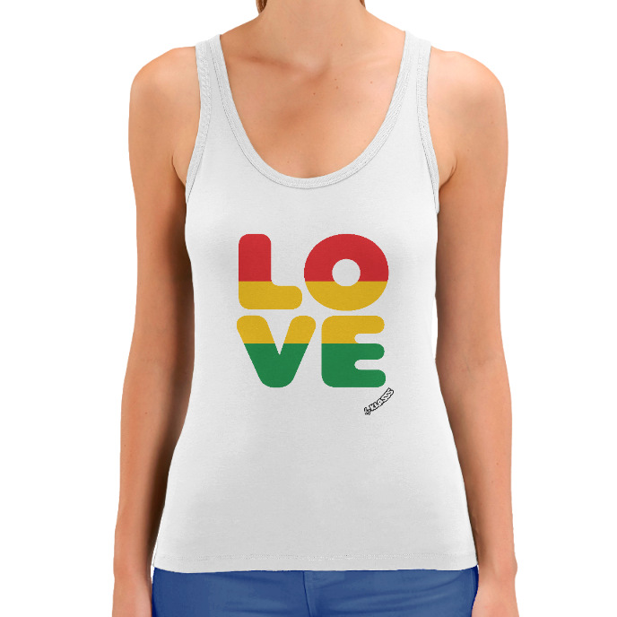 Débardeur FEMME "LOVE REGGAE" KLASSS coton bio, ultra chic