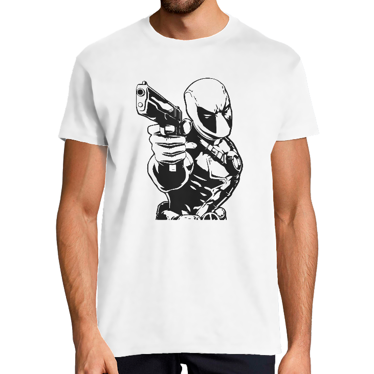 T-SHIRT DEADPOOL BLACK HOMME