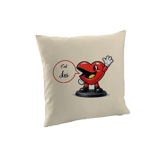Housse de coussin Hearty « C’est Lui »