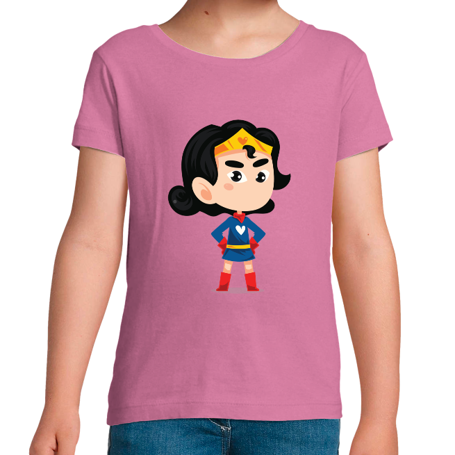T-SHIRT SUPER-HÉROS AMOUR FILLE