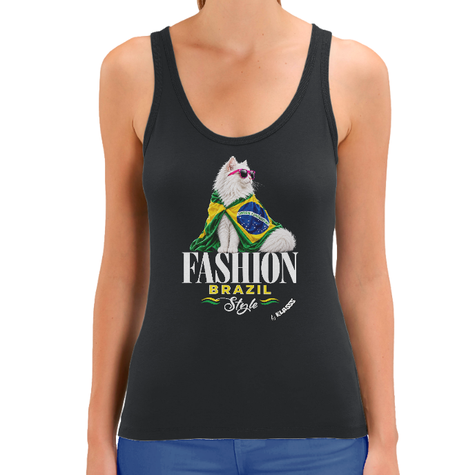 Débardeur FEMME KLASSS "CHAT FASHION BRAZIL Style" coton bio