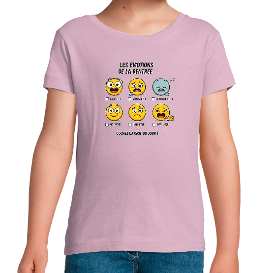 T-shirt fille rentrée scolaire – Les émotions de la rentrée