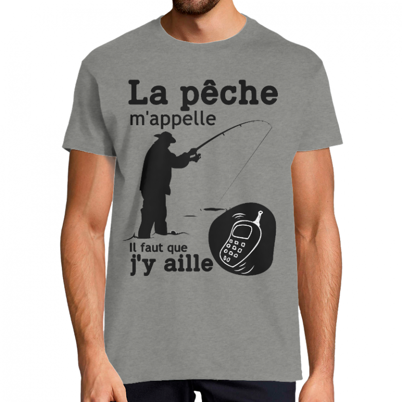 T shirt homme "La pêche m'appelle"