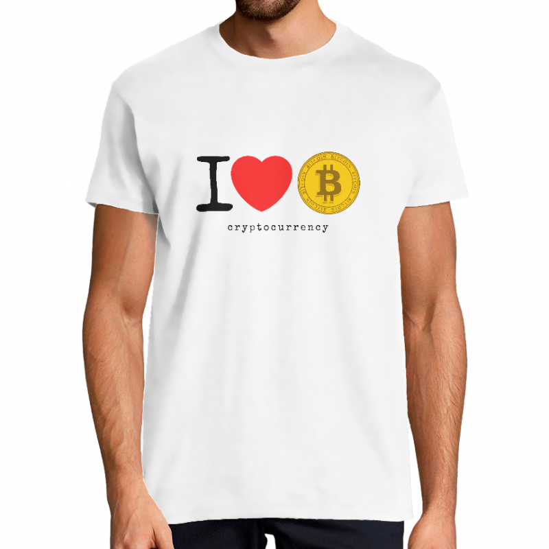 T-SHIRT I LOVE BITCOIN HOMME